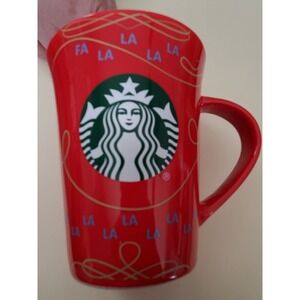 Starbucks Holiday Christmas "Fa La La La La"‎ Mug Red 10oz Ceramic 2020